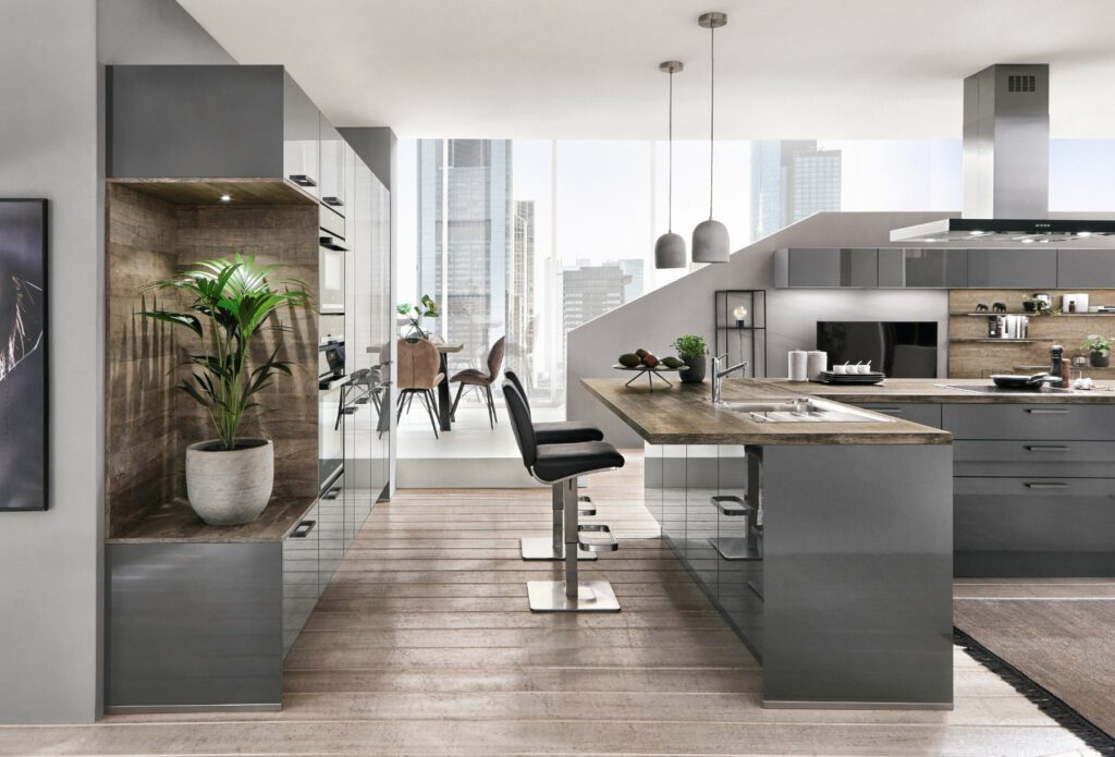 Nobilia Grey Gloss Kitchen | Kutchenhaus, Woodford